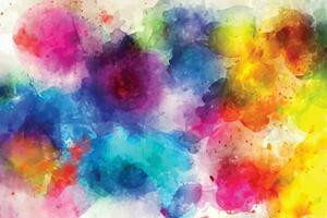 vector abstract background with a colourful watercolour splatter design