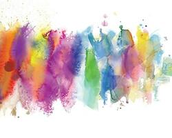 vector abstract background with a colourful watercolour splatter design