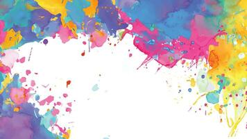 vector abstract background with a colourful watercolour splatter design