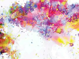 vector abstract background with a colourful watercolour splatter design