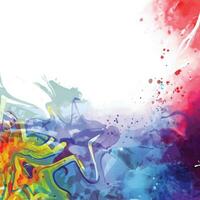 vector abstract background with a colourful watercolour splatter design