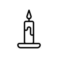 candle icon line style vector