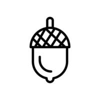 acorn icon line style vector