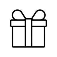 gift icon line style vector