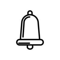 campana icono línea estilo vector