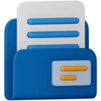Folder files 3d rendering isometric icon. png