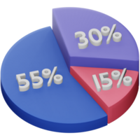 Business statistic 3d rendering isometric icon. png