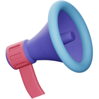 Megaphone 3d rendering isometric icon. png