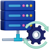 Data recovery 3d rendering isometric icon. png