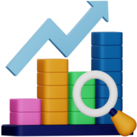 Research data insight 3d rendering isometric icon. png