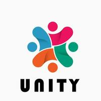 unity diversity logo design concept vector