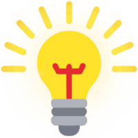 Lightbulb with a cross as a symbol of a new idea png