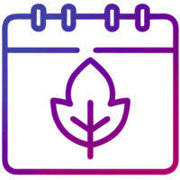 calendrier icône avec érable feuille illustration. l'automne png