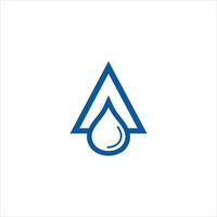 letra un agua soltar logo icono diseño modelo elementos vector