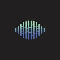 Music Logo concept sound wave, Audio Technology vector