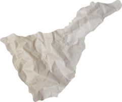 tenerife island map paper texture cut out on transparent background. png