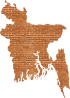 Bangladesch Karte Backstein Mauer Textur. png
