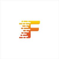 Fast Letter F logo icon design template vector