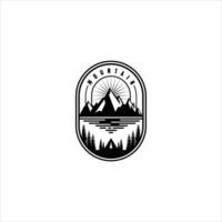 vintage mountain logo and illustration vector