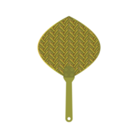 Aesthetic woven bamboo manual handle hand fan png