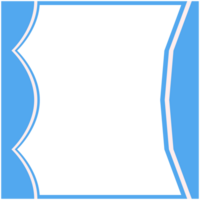 Blau und Weiß Rahmen Basic gestalten png