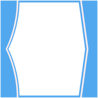 Blue And White Frame Basic Shape png