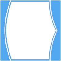 azul y blanco marco básico forma png