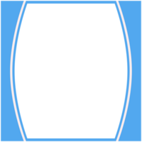 bleu et blanc Cadre de base forme png