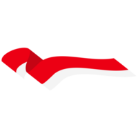 el rojo y blanco bandera doblada y revoloteó me gusta un cinta png