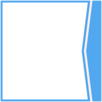 Blue And White Frame Basic Shape png