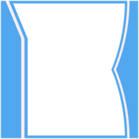 Blau und Weiß Rahmen Basic gestalten png