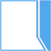 Blau und Weiß Rahmen Basic gestalten png