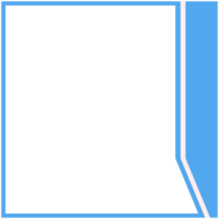 blå och vit ram grundläggande form png