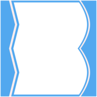 Blue And White Frame Basic Shape png