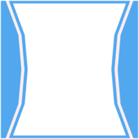 Blue And White Frame Basic Shape png