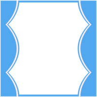 Blue And White Frame Basic Shape png