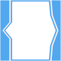 Blau und Weiß Rahmen Basic gestalten png