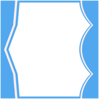 Blue And White Frame Basic Shape png