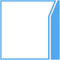 Blau und Weiß Rahmen Basic gestalten png