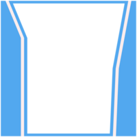 Blau und Weiß Rahmen Basic gestalten png