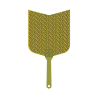 Aesthetic woven bamboo manual handle hand fan png