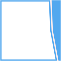 Blue And White Frame Basic Shape png