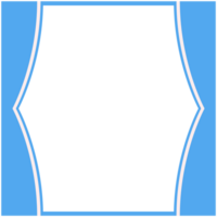 blå och vit ram grundläggande form png