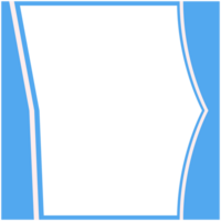 Blue And White Frame Basic Shape png