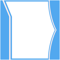 Blau und Weiß Rahmen Basic gestalten png