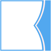azul y blanco marco básico forma png