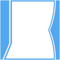 Blau und Weiß Rahmen Basic gestalten png