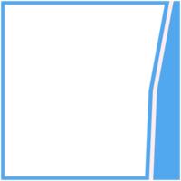 Blau und Weiß Rahmen Basic gestalten png