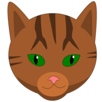 brown cute cat png