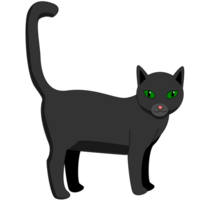 Preto feliz gato png